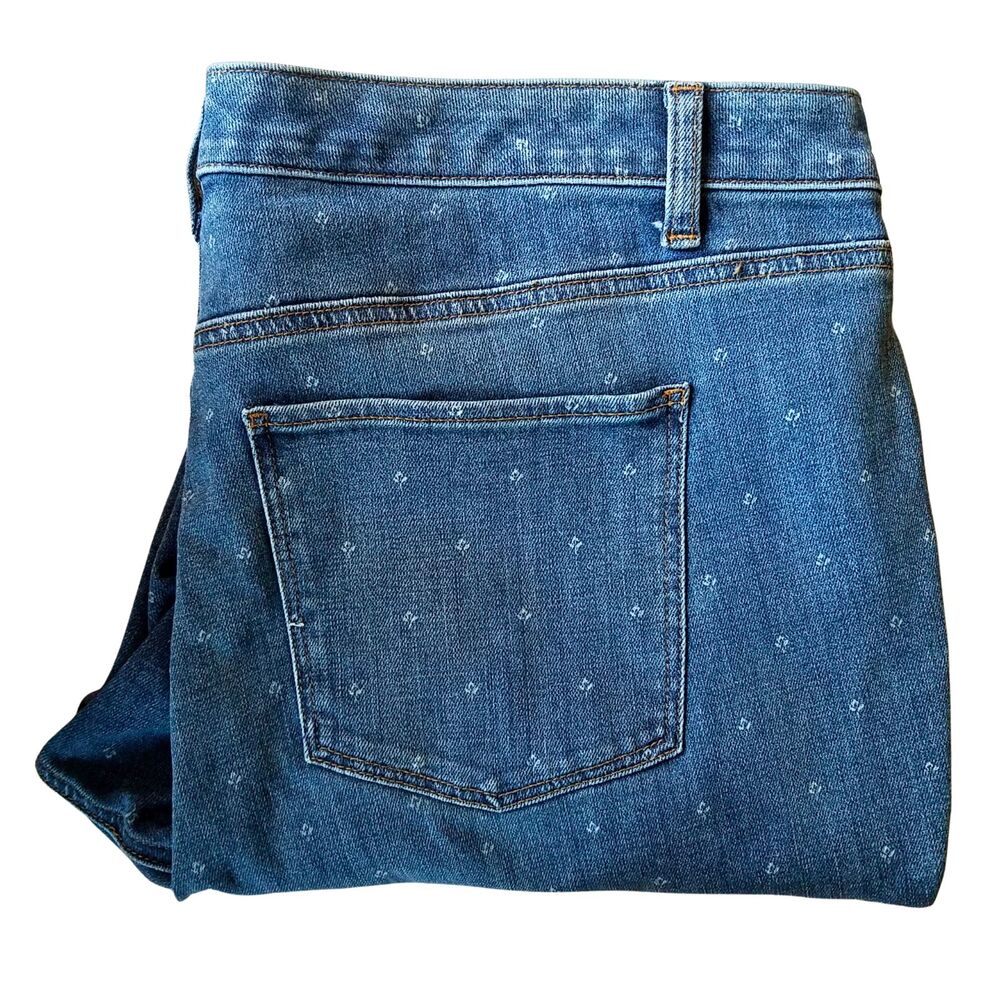 Talbots Jeans Women’s 16W Blue Flawless Slim Ankle Floral Ditsy Print Stretch - Picture 3 of 6